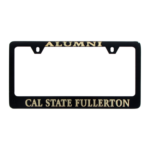 Engraved Cal State Fullerton License Plate Frame - Black
